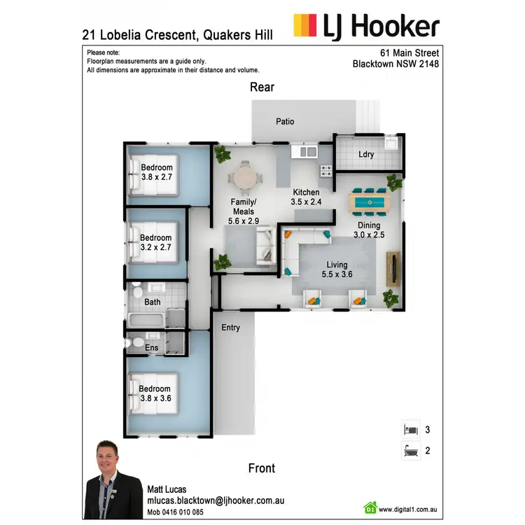 Floorplan of Homely house listing, 21 Lobelia Crescent, Quakers Hill NSW 2763