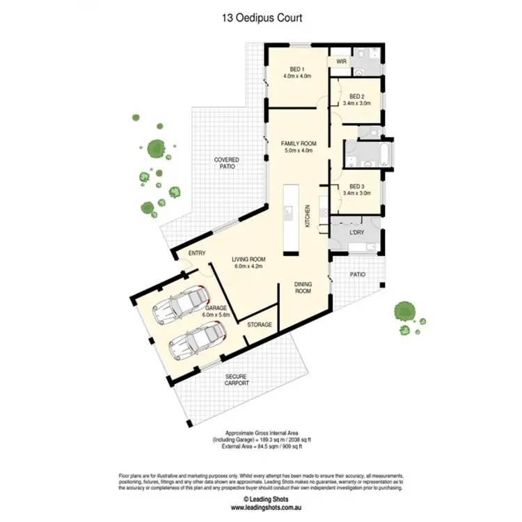 Floorplan of Homely house listing, 13 Oedipus Court, Eatons Hill QLD 4037