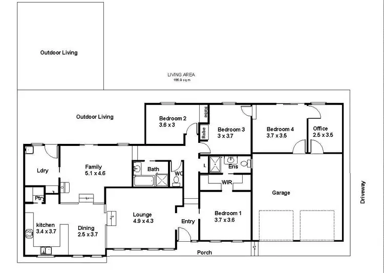 Floorplan of Homely house listing, 15 Hilltop Drive, Loxton SA 5333