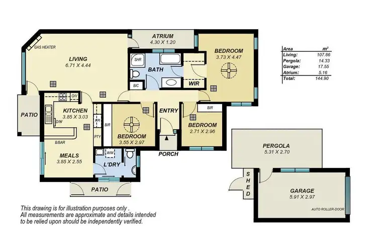 Floorplan of Homely unit listing, 7/68 Martin Court, West Lakes SA 5021
