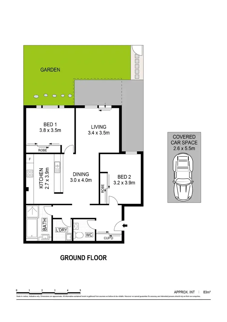 Floorplan of Homely apartment listing, 9/1-7 Gloucester Place, Kensington NSW 2033