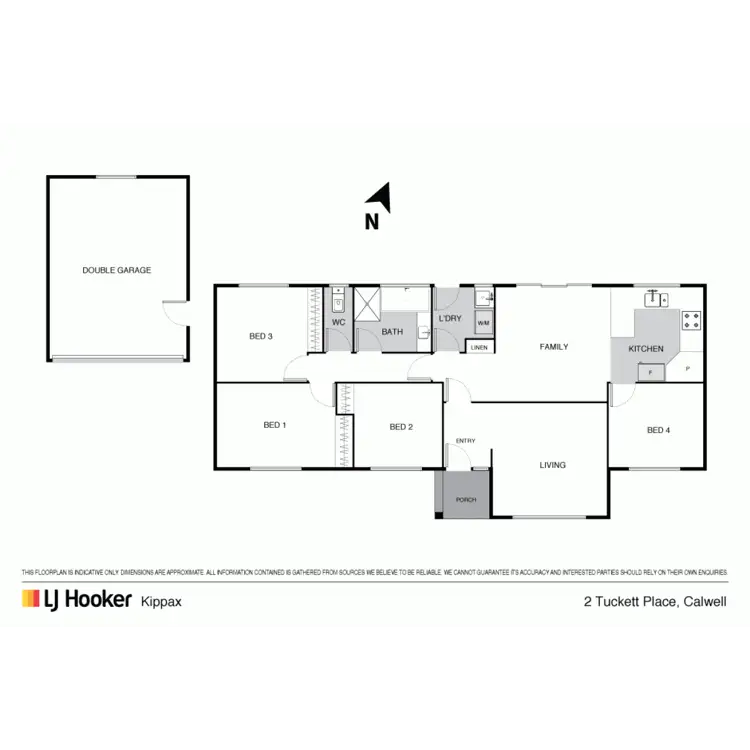 Floorplan of Homely house listing, 2 Tuckett Place, Calwell ACT 2905