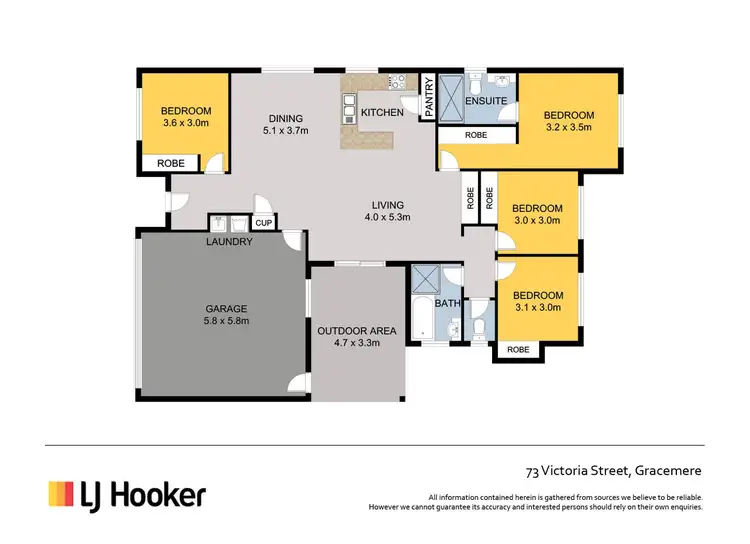 Floorplan of Homely house listing, 73 Victoria Street, Gracemere QLD 4702