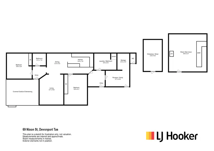 Floorplan of Homely house listing, 69 Nixon Street, Devonport TAS 7310