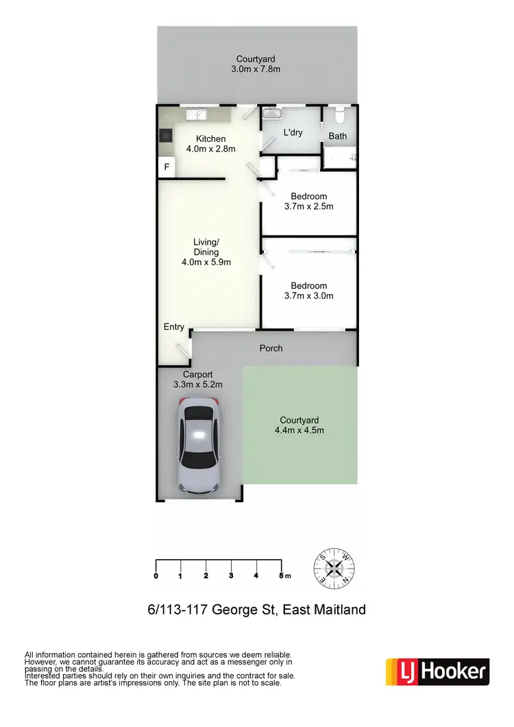 Floorplan of Homely unit listing, Unit 6/113-117 George Street, East Maitland NSW 2323
