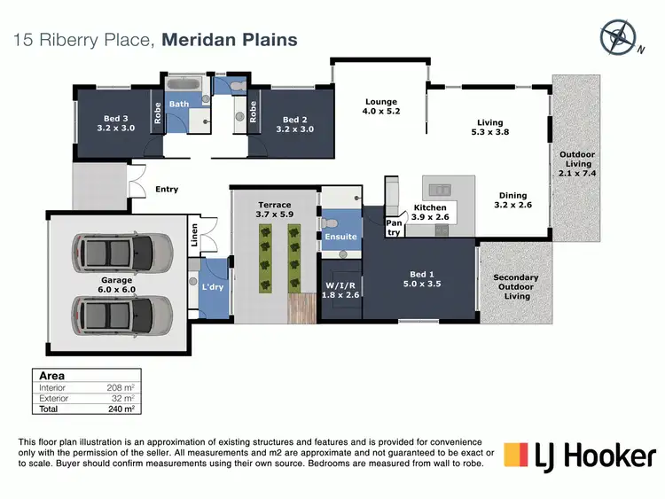 Floorplan of Homely house listing, 15 Riberry Place, Meridan Plains QLD 4551