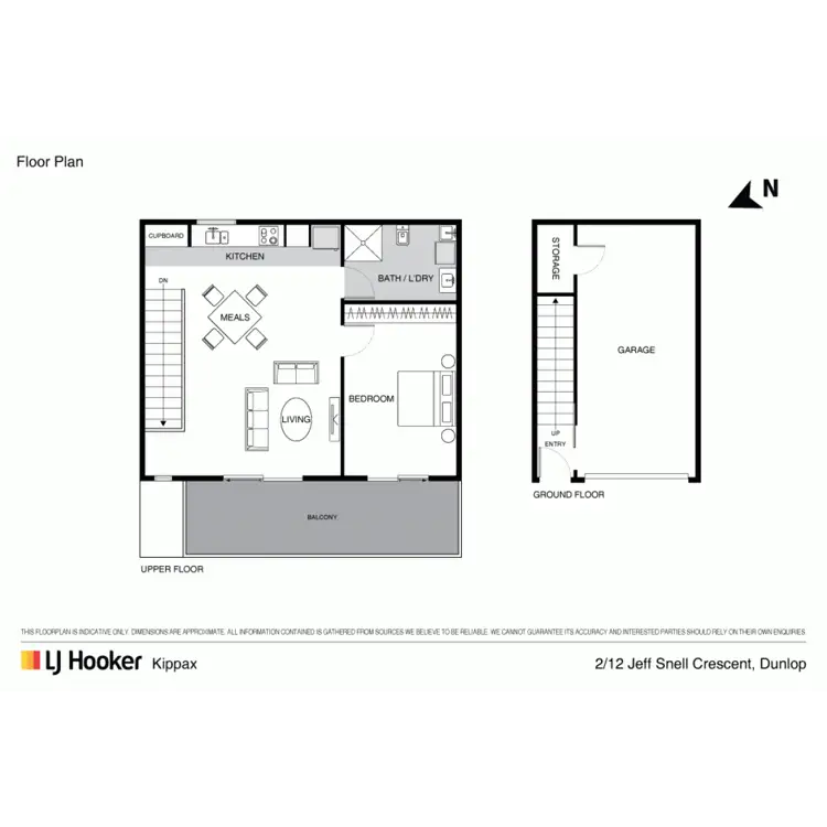 Floorplan of Homely apartment listing, 2/12 Jeff Snell Crescent, Dunlop ACT 2615