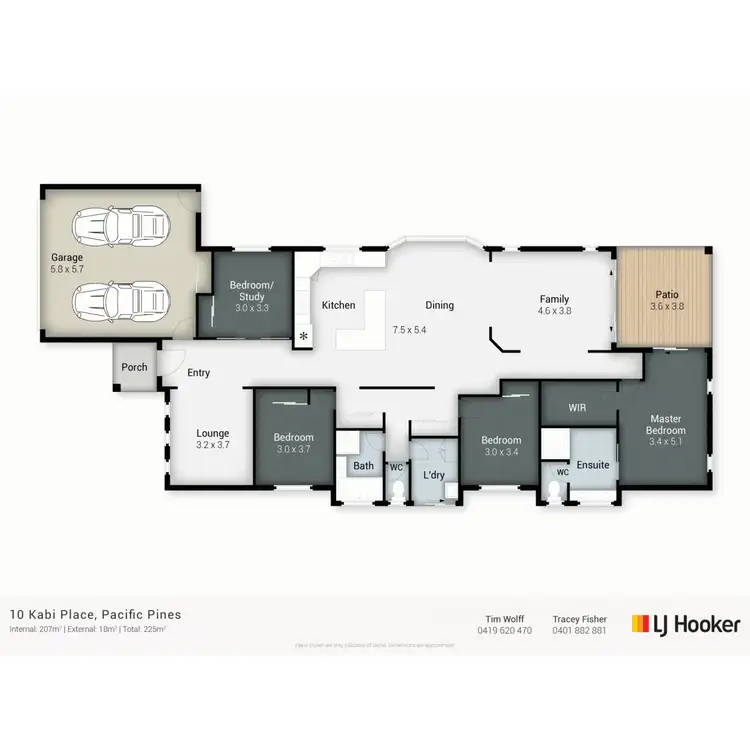 Floorplan of Homely house listing, 10 Kabi Place, Pacific Pines QLD 4211