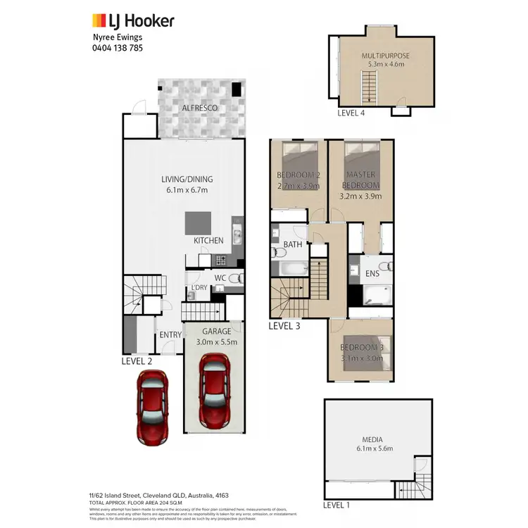 Floorplan of Homely townhouse listing, 11/62 Island Street, Cleveland QLD 4163