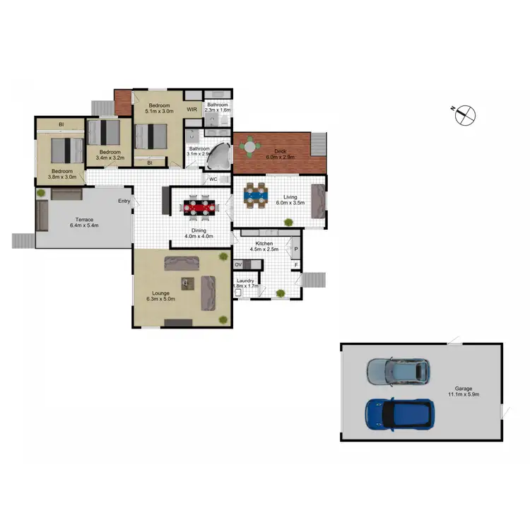 Floorplan of Homely house listing, 3 Yamba Place, Narrabundah ACT 2604