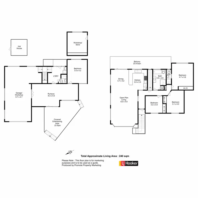 Floorplan of Homely house listing, 6 Benjamin Court, Lenah Valley TAS 7008