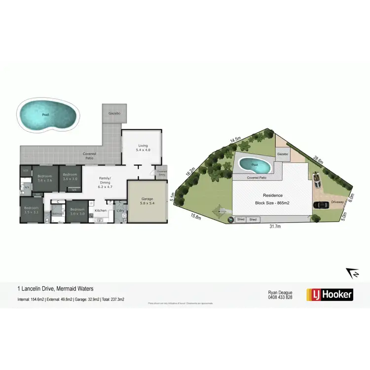 Floorplan of Homely house listing, 1 Lancelin Drive, Mermaid Waters QLD 4218