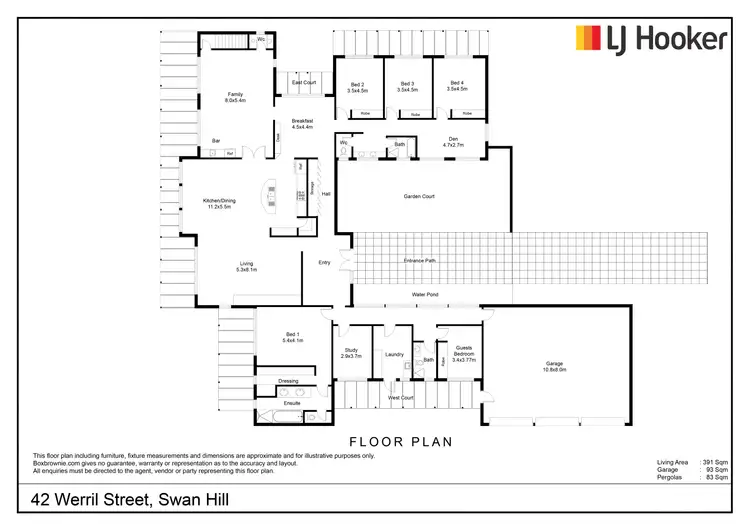 Floorplan of Homely house listing, 42 Werril Street, Swan Hill VIC 3585