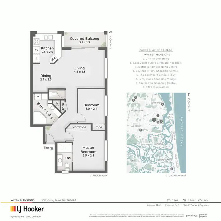 Floorplan of Homely townhouse listing, 15/16 Whitby Street, Southport QLD 4215