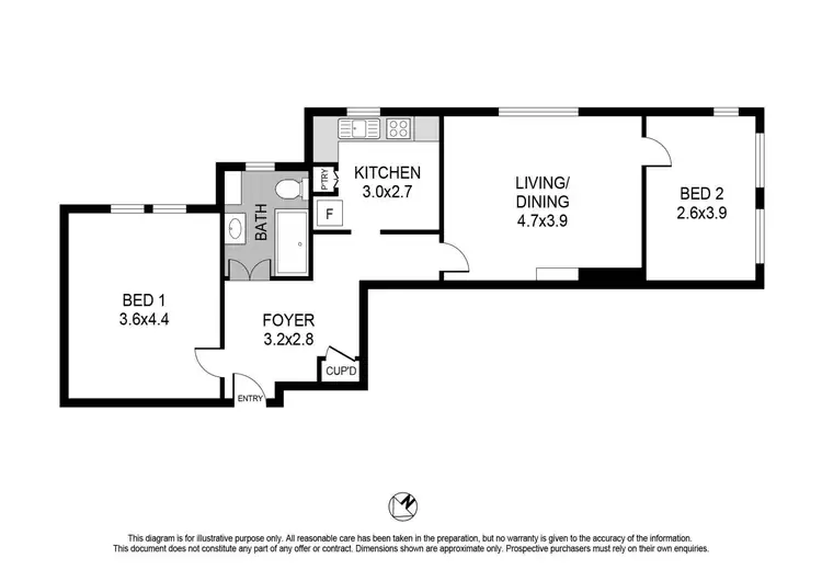 Floorplan of Homely apartment listing, 4/51 Bellevue Road, Bellevue Hill NSW 2023
