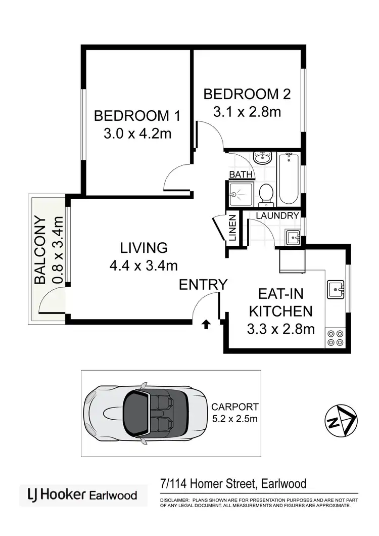 Floorplan of Homely unit listing, 7/114 Homer Street, Earlwood NSW 2206
