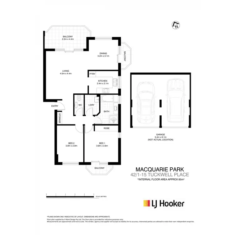 Floorplan of Homely apartment listing, 42/1-15 Tuckwell Place, Macquarie Park NSW 2113