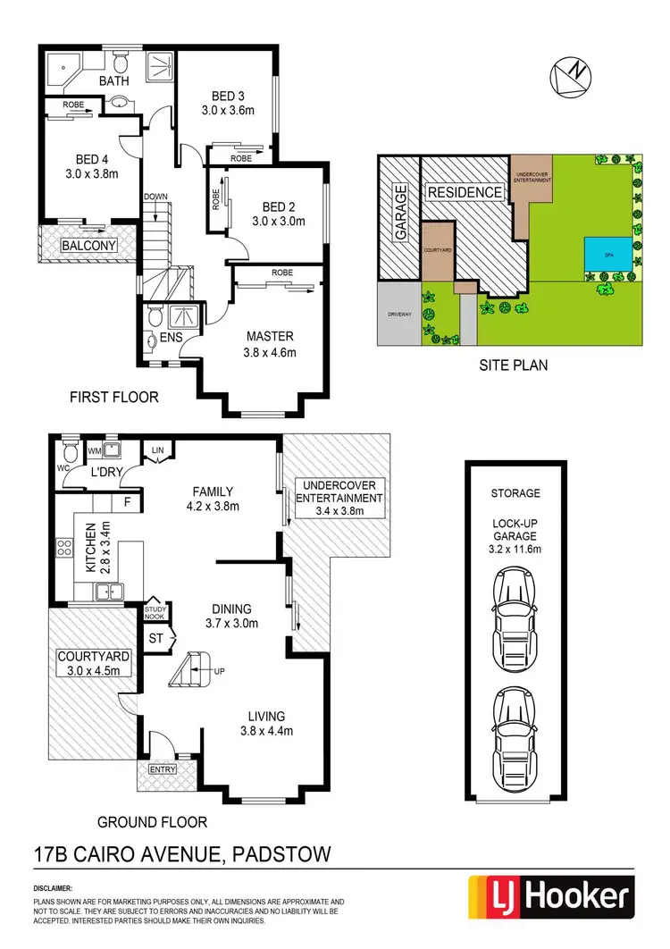 Floorplan of Homely semi-detached listing, 17B Cairo Avenue, Padstow NSW 2211