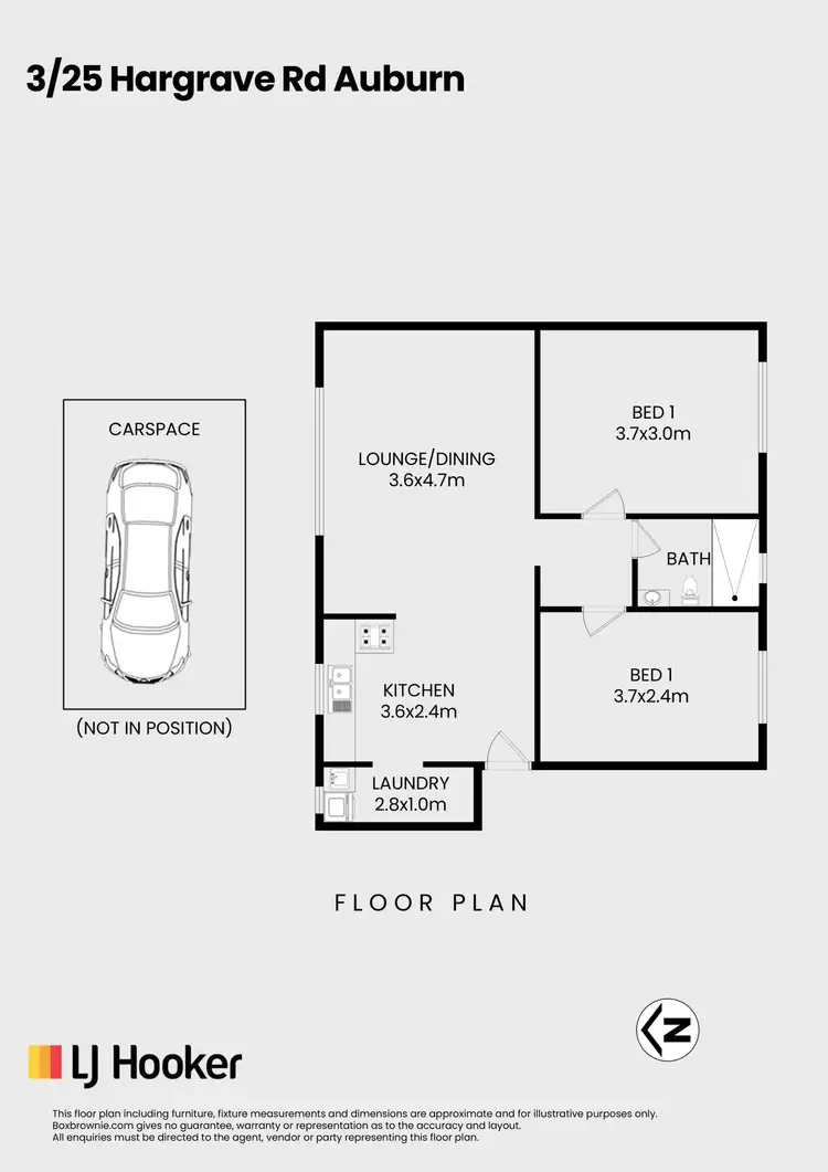 Floorplan of Homely apartment listing, 3/25 Hargrave Rd, Auburn NSW 2144