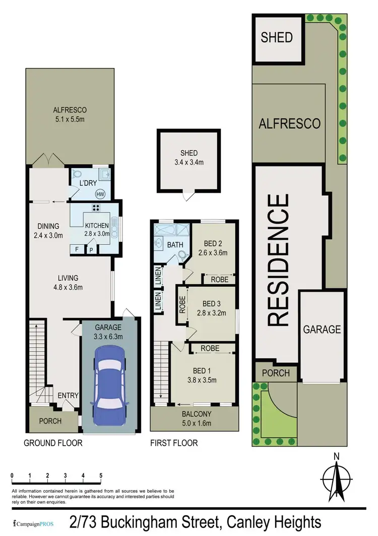 Floorplan of Homely semi-detached listing, 73a Buckingham Street, Canley Heights NSW 2166