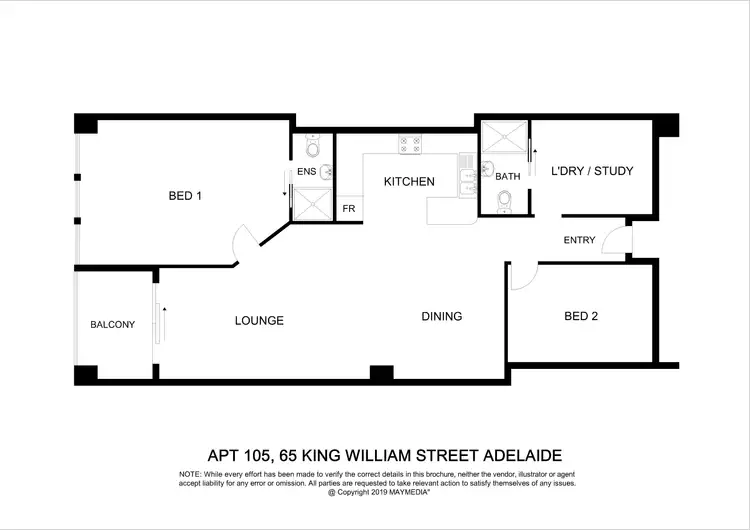 Floorplan of Homely apartment listing, Apartment 105/65 King William Street, Adelaide SA 5000