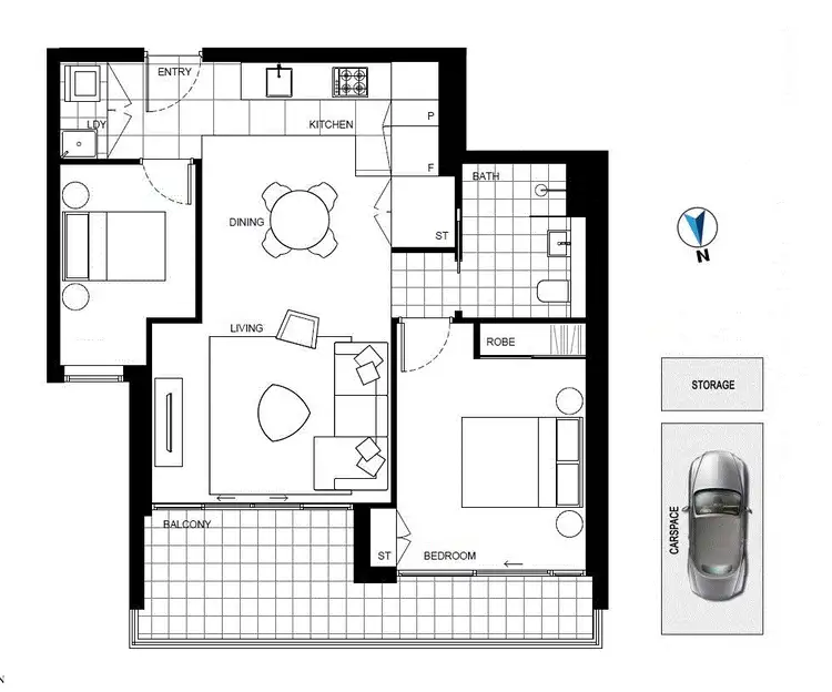 Floorplan of Homely unit listing, 11068/7 Bennelong Parkway, Wentworth Point NSW 2127
