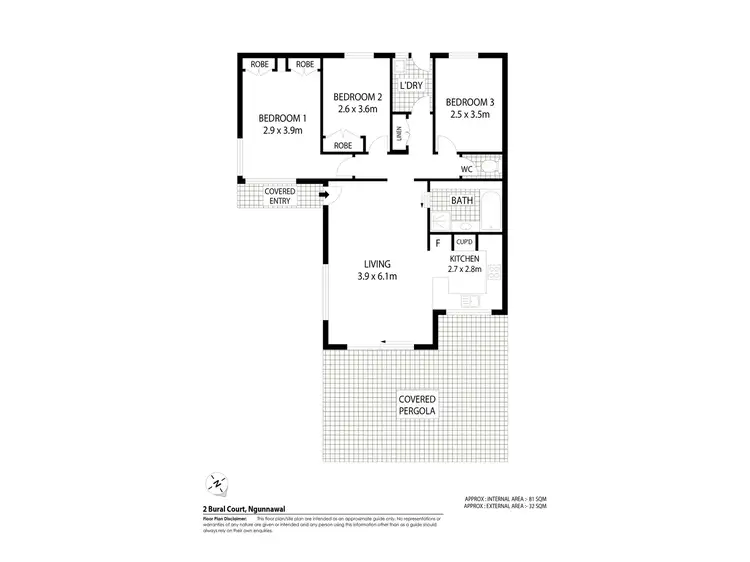 Floorplan of Homely house listing, 2 Bural Court, Ngunnawal ACT 2913