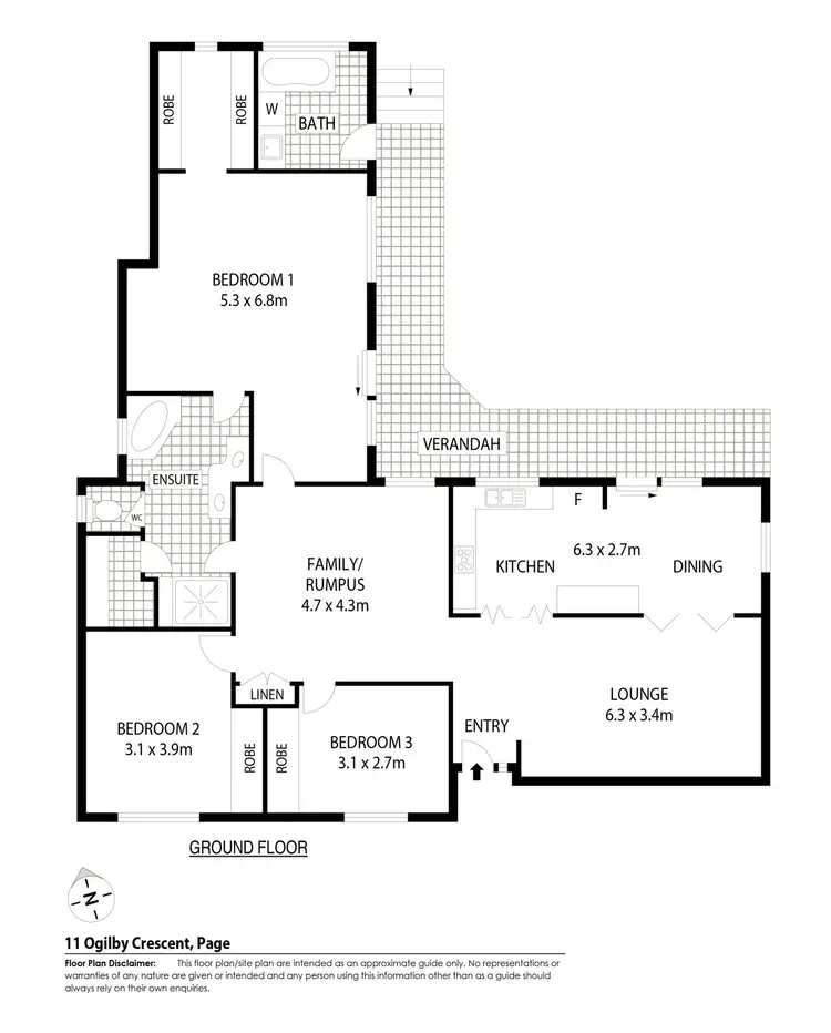 Floorplan of Homely house listing, 11 Ogilby Crescent, Page ACT 2614