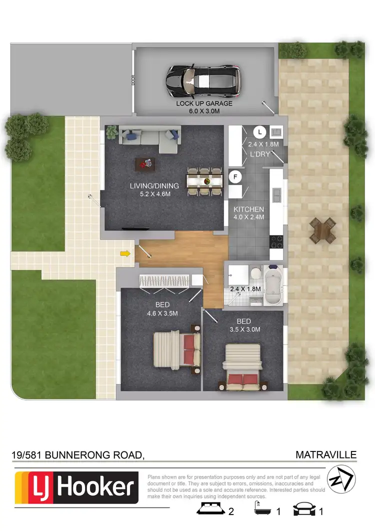 Floorplan of Homely townhouse listing, 19/581 Bunnerong Road, Matraville NSW 2036