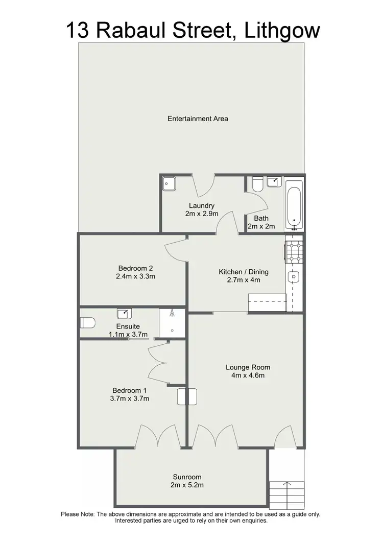 Floorplan of Homely house listing, 13 Rabaul Street, Lithgow NSW 2790