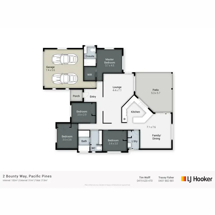 Floorplan of Homely house listing, 2 Bounty Way, Pacific Pines QLD 4211