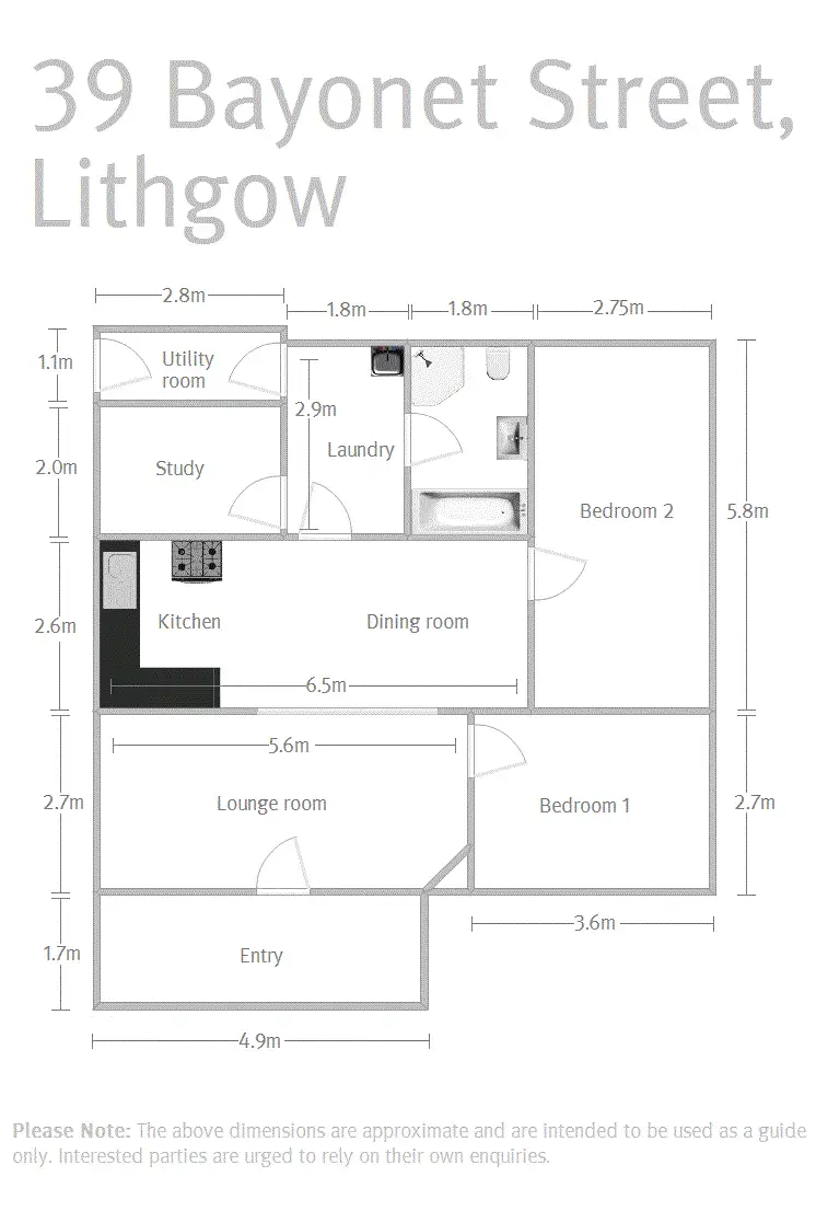 Floorplan of Homely house listing, 39 Bayonet Street, Lithgow NSW 2790