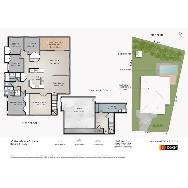Floorplan of Homely house listing, 35 Grasslands Crescent, Reedy Creek QLD 4227