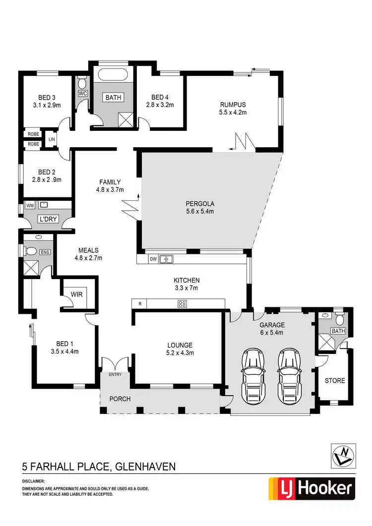 Floorplan of Homely house listing, 5 Farhall Place, Glenhaven NSW 2156