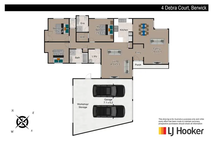 Floorplan of Homely house listing, 4 Debra Court, Berwick VIC 3806