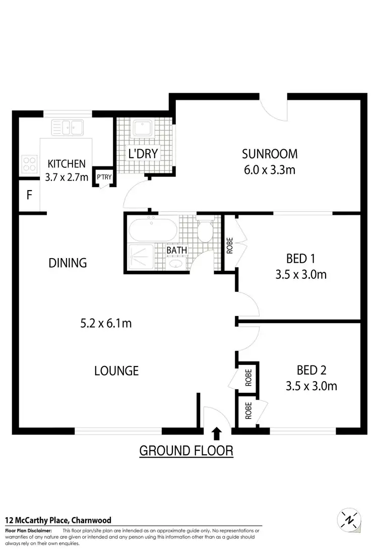 Floorplan of Homely house listing, 12 McCarthy Place, Charnwood ACT 2615
