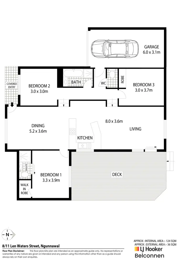 Floorplan of Homely townhouse listing, 8/11 Len Waters Street, Ngunnawal ACT 2913