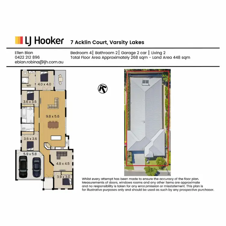Floorplan of Homely house listing, 7 Acklin Court, Varsity Lakes QLD 4227