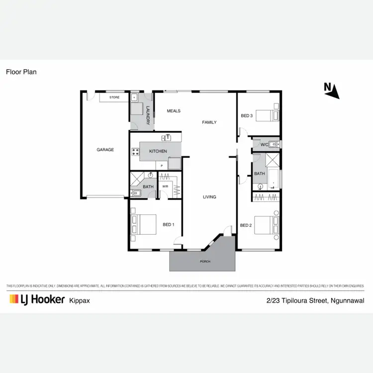 Floorplan of Homely townhouse listing, 2/23 Tipiloura Street, Ngunnawal ACT 2913
