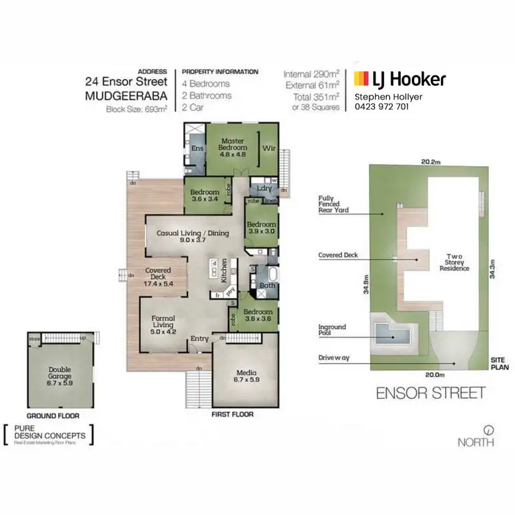 Floorplan of Homely house listing, 24 Ensor Street, Mudgeeraba QLD 4213