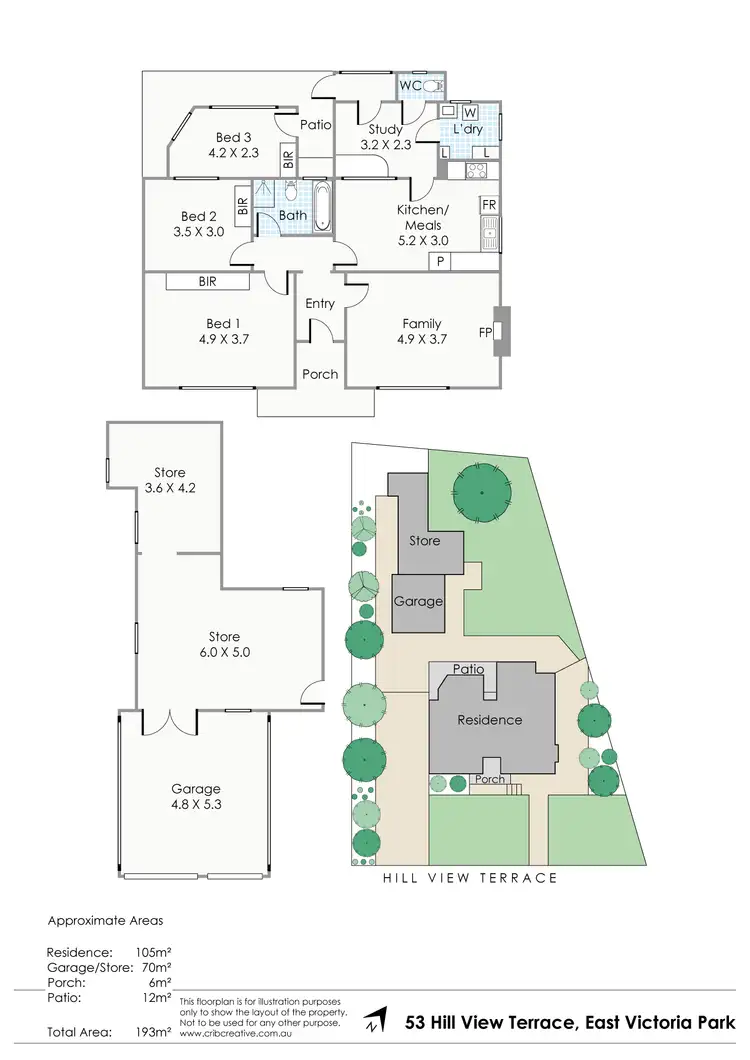Floorplan of Homely house listing, 53 Hill View Terrace, East Victoria Park WA 6101