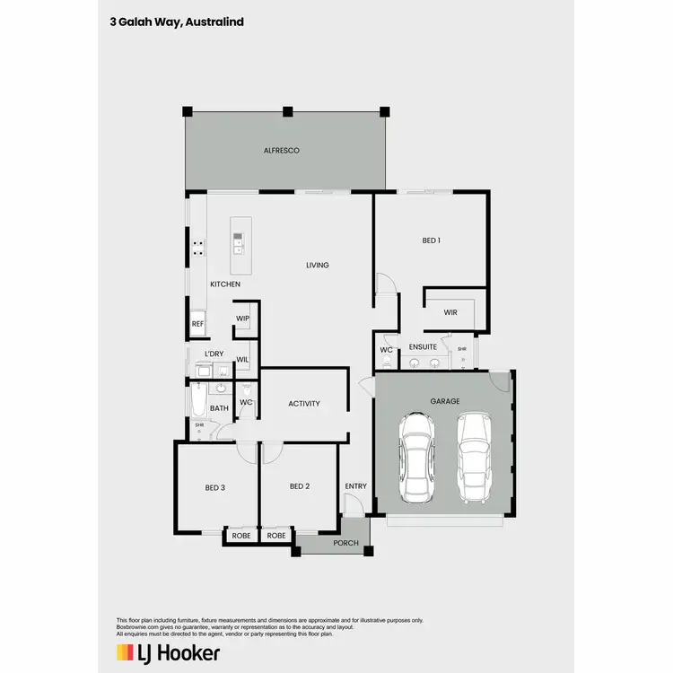 Floorplan of Homely house listing, 3 Galah Way, Australind WA 6233