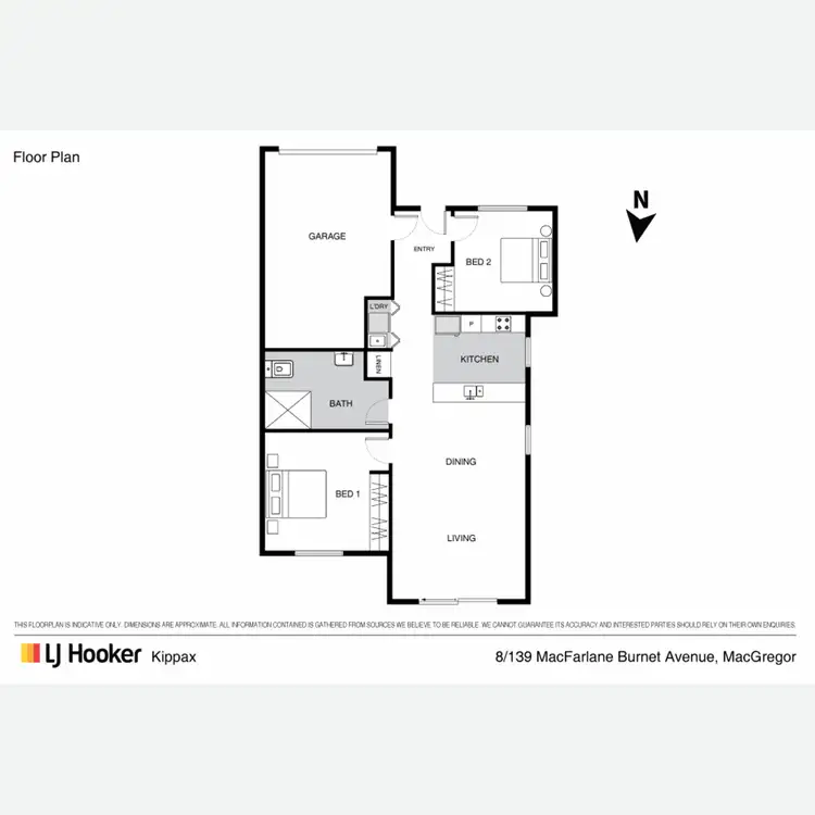 Floorplan of Homely townhouse listing, 8/139 Macfarlane Burnett Avenue, Macgregor ACT 2615
