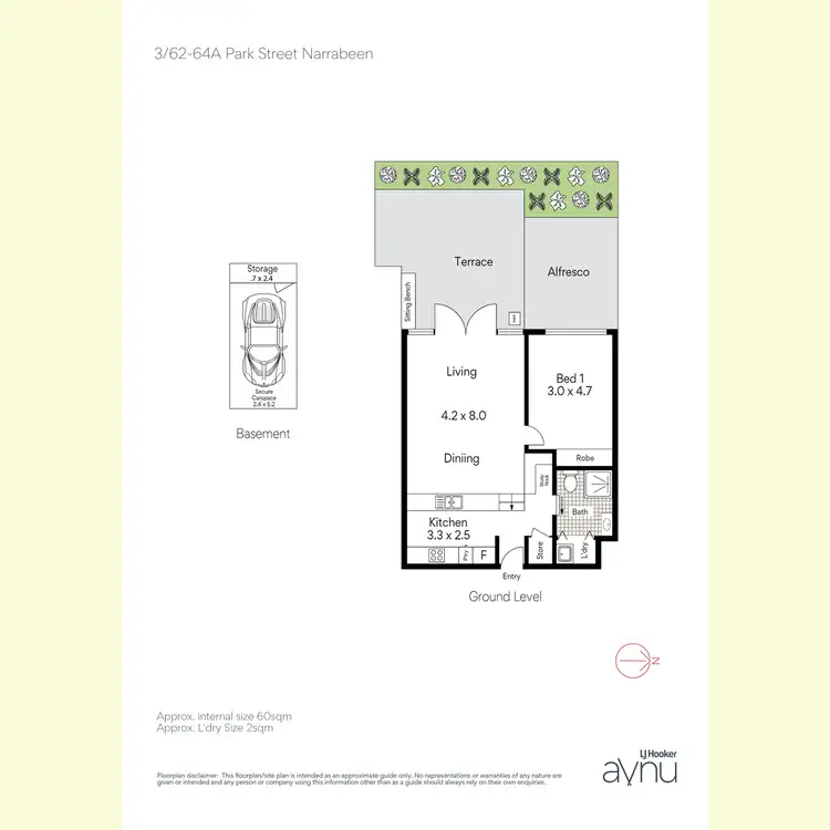 Floorplan of Homely unit listing, 3/62-64A Park Street, Narrabeen NSW 2101