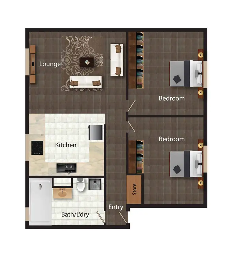 Floorplan of Homely unit listing, 9/6 Stornaway Road, Queanbeyan NSW 2620