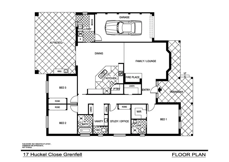 Floorplan of Homely house listing, 17 Huckel Street, Grenfell NSW 2810