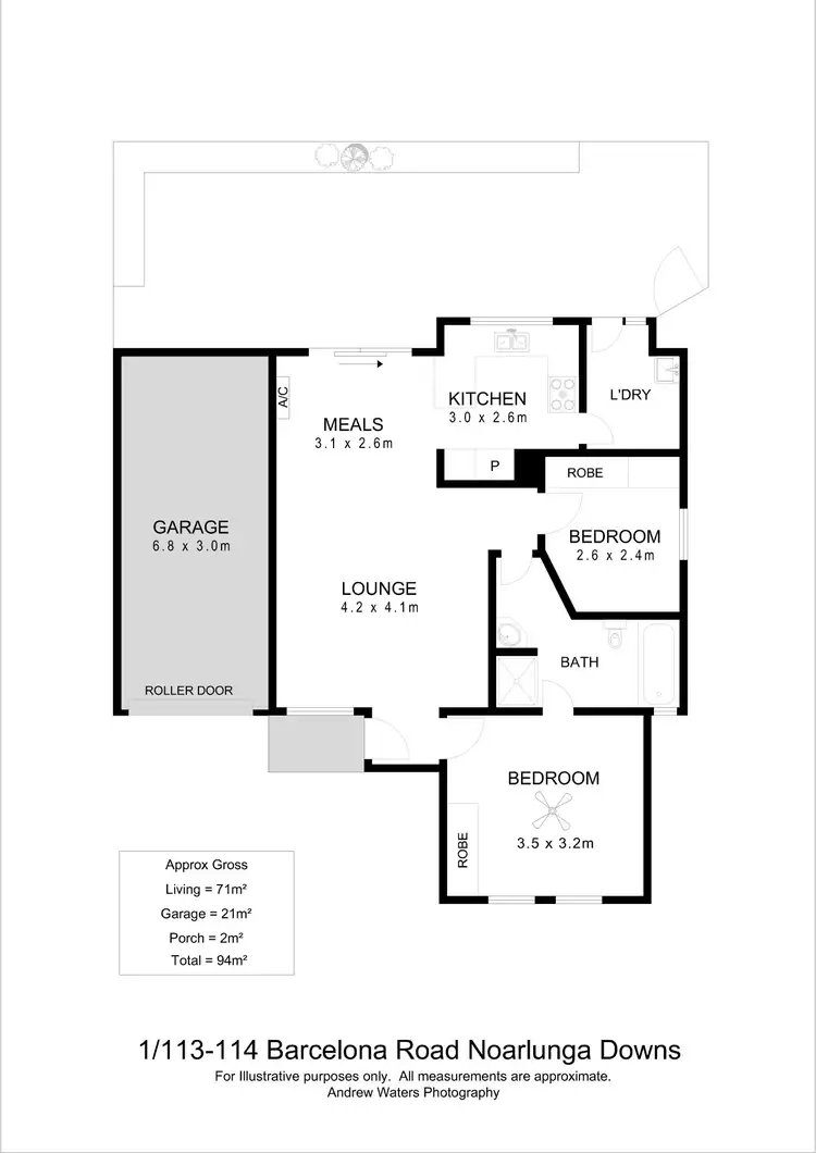 Floorplan of Homely unit listing, 1/113-114 Barcelona Road, Noarlunga Downs SA 5168