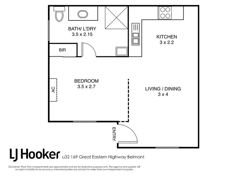 Floorplan of Homely apartment listing, 32/169 Great Eastern Highway, Belmont WA 6104