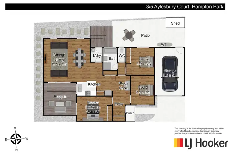 Floorplan of Homely unit listing, 3/5 Aylesbury Court, Hampton Park VIC 3976