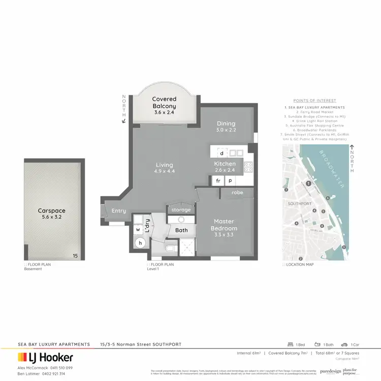 Floorplan of Homely unit listing, 15/3-5 Norman Street, Southport QLD 4215